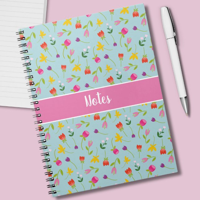 Cuaderno Personalizado 'Notas' Florales Niños Lind (Wildflower floral notebook)