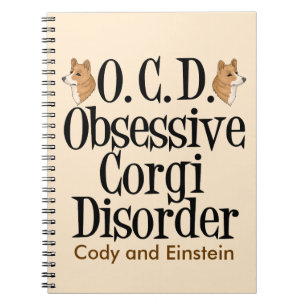 Cuaderno Personalizado obsesivo de la alteración del corgi