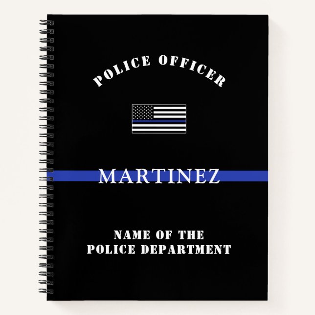 Cuaderno Personalizado Oficial de Policía de la Línea Azul  (Anverso)