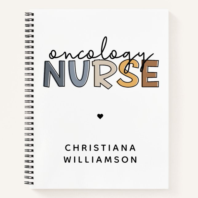 Cuaderno Personalizado Oncología Enfermera Oncología RN Reg (Anverso)
