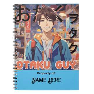Cuaderno Personalizado Otaku Guy Anime