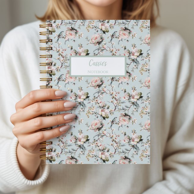 Cuaderno Personalizado Pájaro en Flor (Bird Blossom Notebook)
