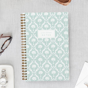 Cuaderno Personalizado Palm Damask Seaspray