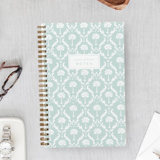 Cuaderno Personalizado Palm Damask | Seaspray (Subido por el creador)