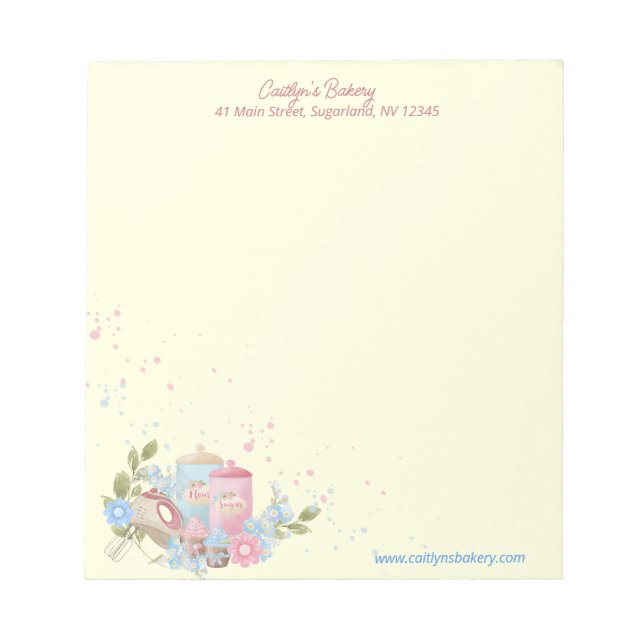 Cuaderno Personalizado Panadería y Pastelería (Frente)