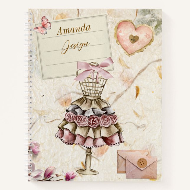 Cuaderno Personalizado papel de morera artesanal Proyecto d (Anverso)