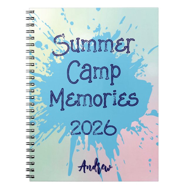 Cuaderno Personalizado para Campamento de Verano (Frente)
