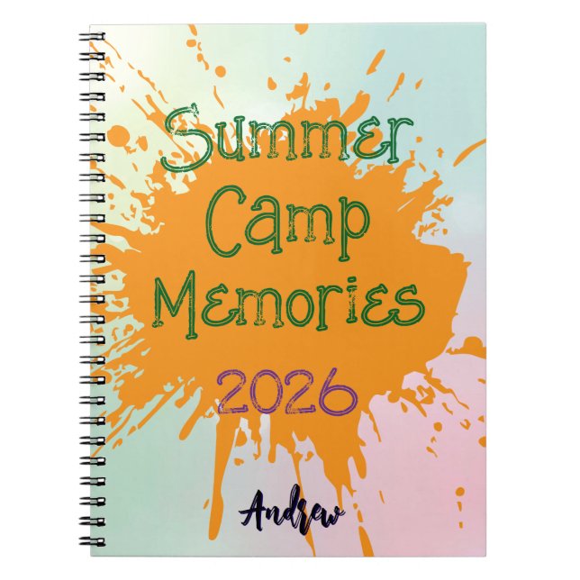 Cuaderno Personalizado para Campamento de Verano (Frente)