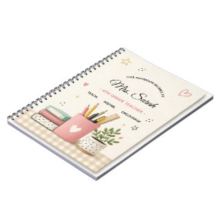 Cuaderno Personalizado para Maestros – Nombre y Gr