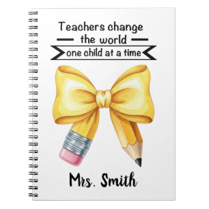Cuaderno personalizado para maestros que cambian e