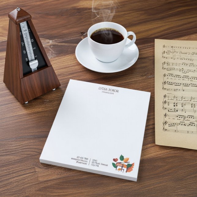 Cuaderno personalizado para músicos de piano otoño (Subido por el creador)