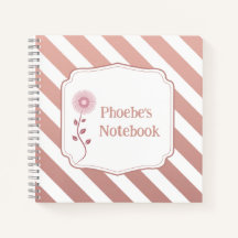 Cuaderno personalizado para niños con rayas de col