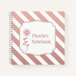 Cuaderno personalizado para niños con rayas de col