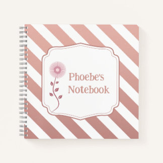 Cuaderno personalizado para niños con rayas de col
