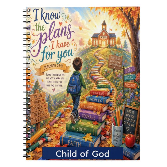 Cuaderno personalizado para niños cristianos (Frente)