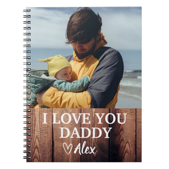 Cuaderno personalizado para papá, te quiero papá f (Frente)