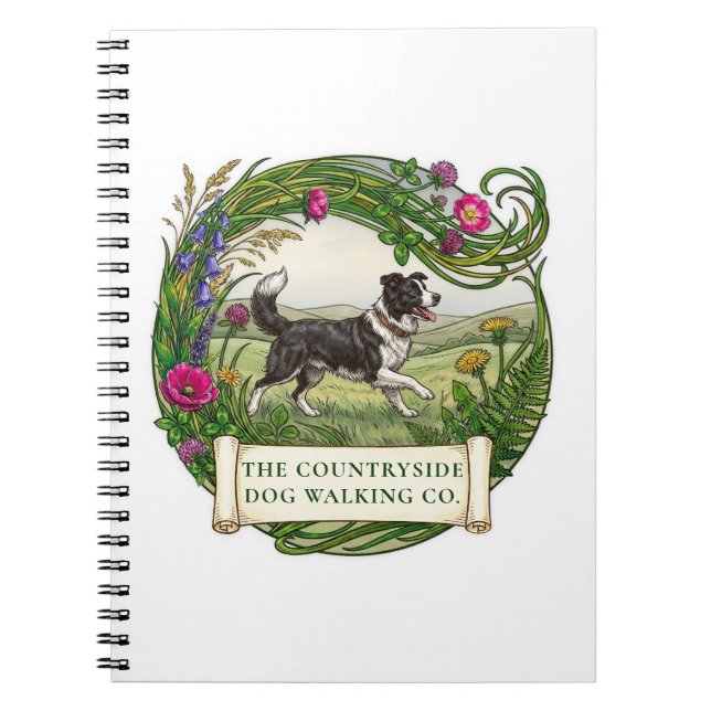 Cuaderno personalizado para paseador de perros Bor (Frente)