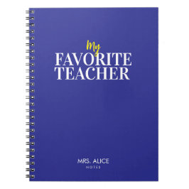 Cuaderno personalizado para regalos de maestros 
