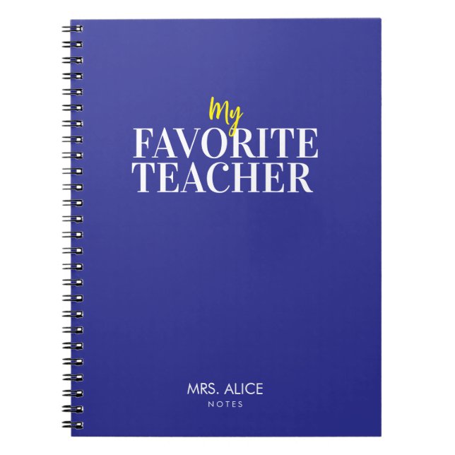 Cuaderno personalizado para regalos de maestros  (Frente)