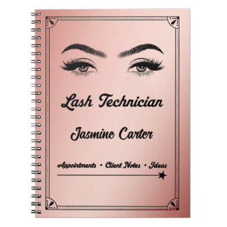 Cuaderno personalizado para técnicos de pestañas