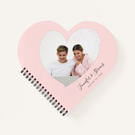 Cuaderno Personalizado Pareja FotoCorazón Rubor Rosa