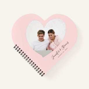 Cuaderno Personalizado Pareja FotoCorazón Rubor Rosa