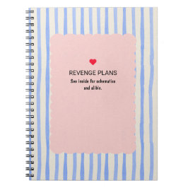 Cuaderno PERSONALIZADO Patrón de raya de acuarela azul