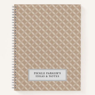 Cuaderno Personalizado Patrón Geométrico Retro