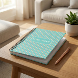 Cuaderno personalizado perla y turquesa