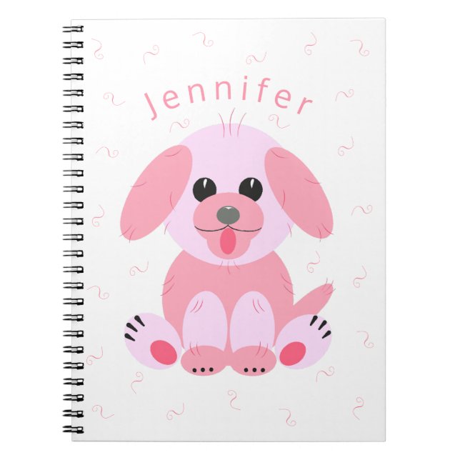 Cuaderno Personalizado personalizada guiñada por perros ros (Frente)