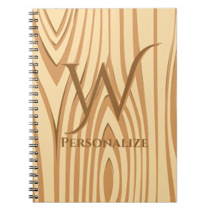 Cuaderno Personalizado personalizado de la madera marrón de