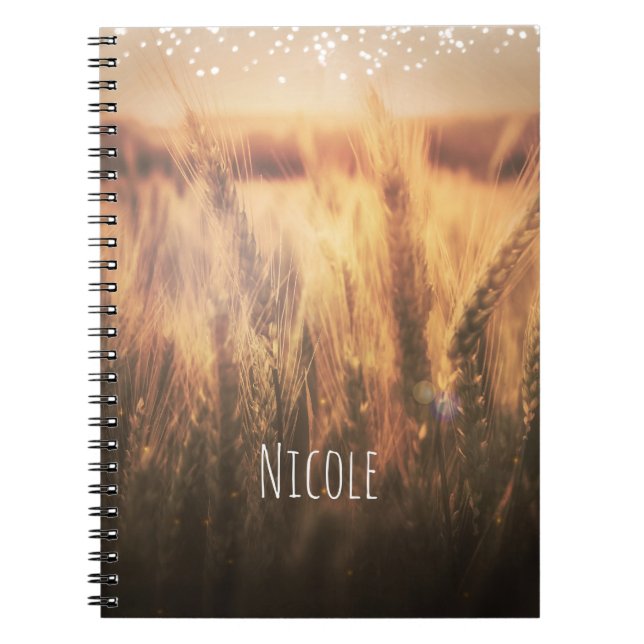 Cuaderno Personalizado personalizado del campo de la rustic (Frente)