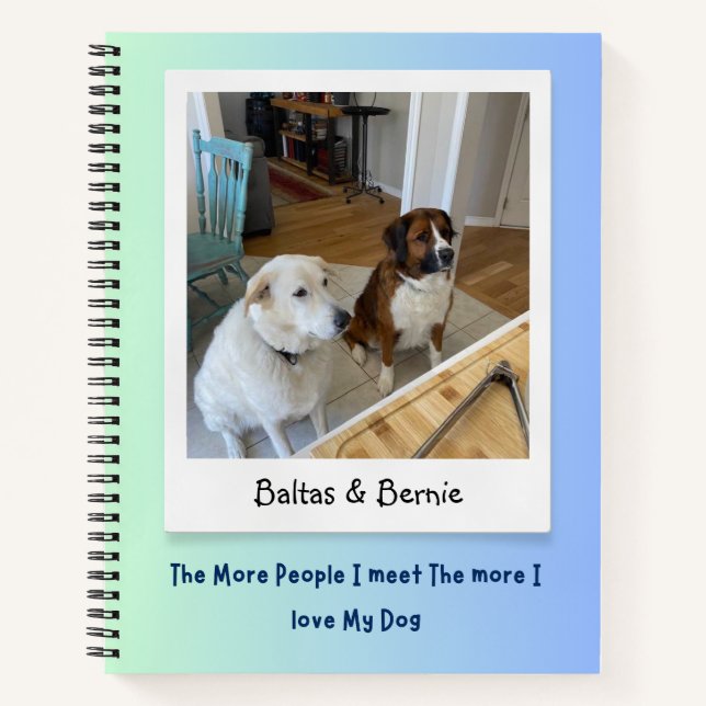 Cuaderno Personalizado Photo Dog Gift Personalizado (Anverso)