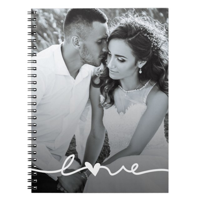 Cuaderno Personalizado Photo Love Script Wedding Planner (Frente)