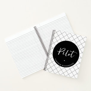 Cuaderno Personalizado Piloto de graduación de la Escuela d