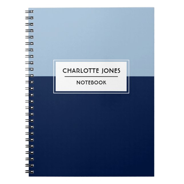 Cuaderno Personalizado Polvo y Azul Marino (Frente)