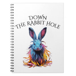Cuaderno Personalizado por el conejo azul del agujero de co