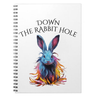 Cuaderno Personalizado por el conejo azul del agujero de co