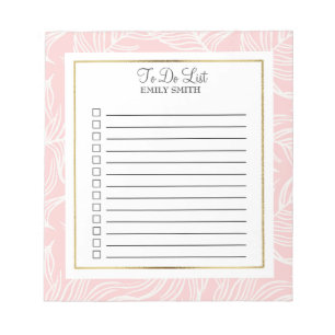 Cuaderno personalizado 'Por hacer' con hojas blanc
