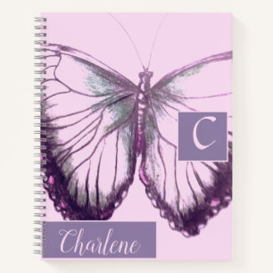 Cuaderno Personalizado por mariposa de nombre