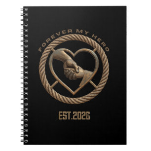 Cuaderno Personalizado Por Siempre Mi Héroe Corazón De Padr