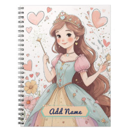 Cuaderno Personalizado Princesa Pastel