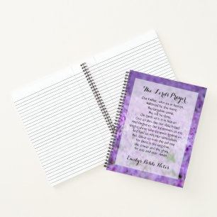 Cuaderno personalizado que contiene la Oración del