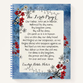 Cuaderno personalizado que contiene la plegaria de