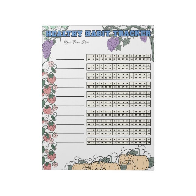 Cuaderno Personalizado Rastreador de Hábitos Salud (Lado Izquierdo)