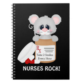 Cuaderno Personalizado ratón divertido Nurs bloc de notas