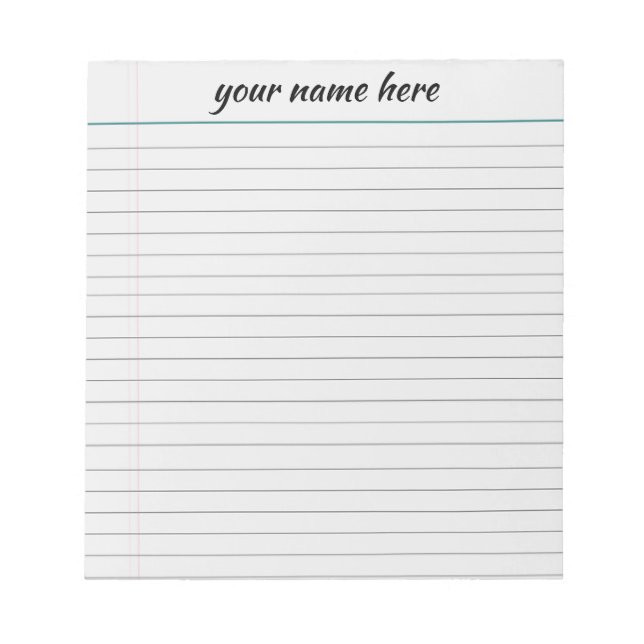 Cuaderno Personalizado Rayado (Frente)