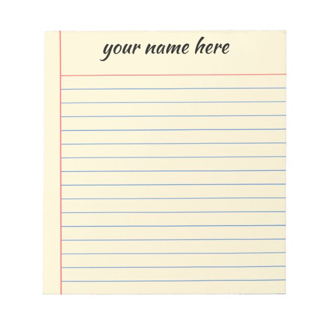 Cuaderno Personalizado Rayado (Frente)