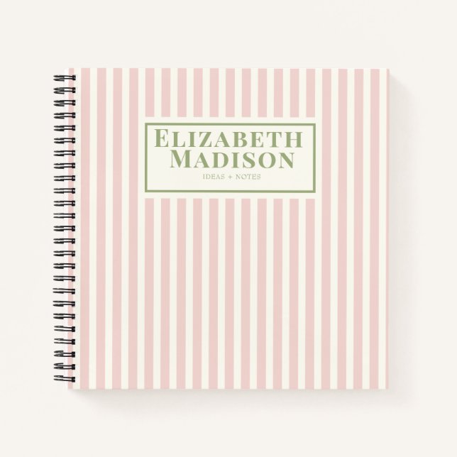 Cuaderno Personalizado rayado rosado (Anverso)