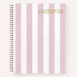 Cuaderno Personalizado Rayas Verticales Rosa Bebé Lindo